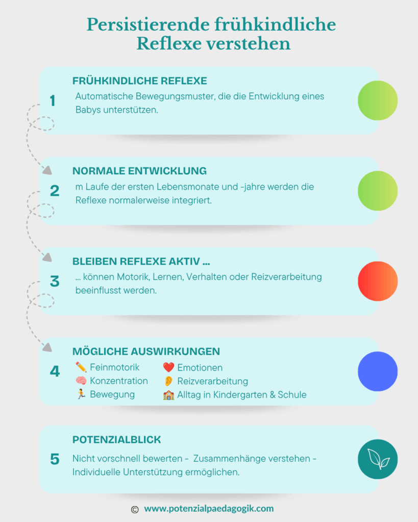 Persistierende frühkindliche Reflexe einfach erklärt Persistierende frühkindliche Reflexe: Übersicht über Entwicklung, mögliche Auswirkungen und den Potenzialblick